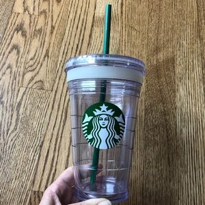Starbucks Cold Cup Tumbler 16oz Clear Double Wall